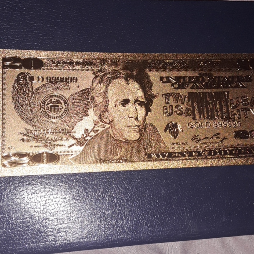 24k Gold Banknote $20 bill